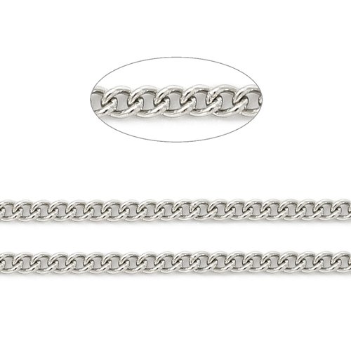 Chaine acier inoxydable 304 argent,vendu par 1 mètre