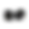 Perle en acier inoxydable 304 tube noir,lot de 2 perles