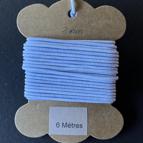 6 mètres d'élastique rond 2 mm
