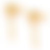 Support boucles d'oreilles tige en acier inoxydable 304 or,lot de 10