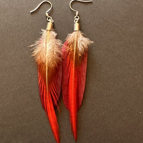Boucles d'oreilles plumes