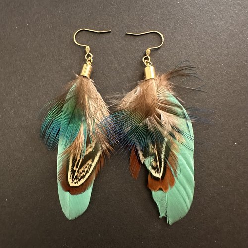 Boucles d'oreilles plumes