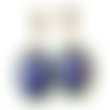 Kit boucle d'oreille ethnique,lapis lazuli