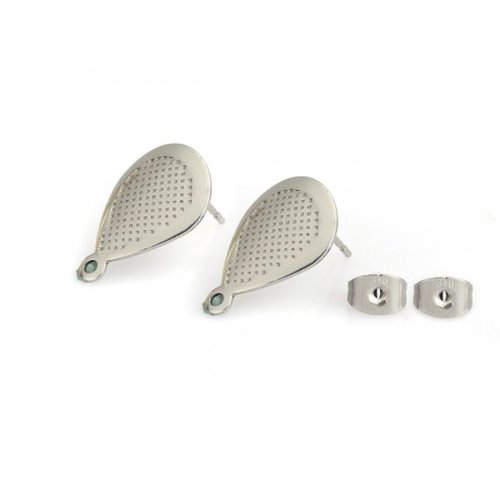 Support boucle d'oreille en acier inoxydable or,clou d'oreille,lot de 5 paires