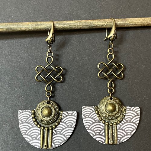 Boucles d'oreilles inspiration japonaise