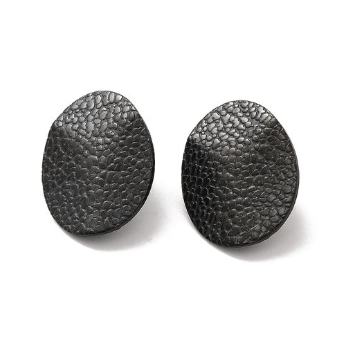 Support boucles d'oreilles à tige en acier inoxydable 304 noir,lot de 10
