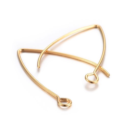 Support crochet boucle d'oreille,acier inoxydable or,lot de 10 pcs