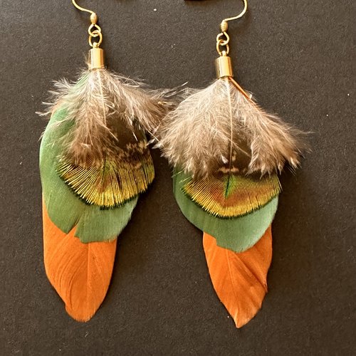 Boucles d'oreilles plumes