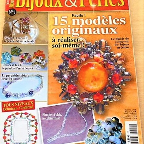 Livre bijoux et perles pour créations bague, bracelets, collier, boucles d'oreilles et pendentifs en perles de cristal