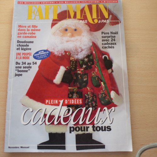 Magazine fait main 11 thème noël et neige, créations vêtements adultes et enfants, peluche,  idées cadeaux, décoration, avec patrons