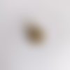 Pendentif coeur pierre gemme oeil de tigre 12 mm, pierre naturel, sur bélière doré