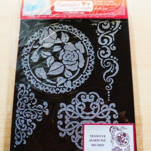 Transfert arabesque marron brun