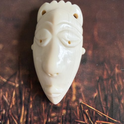 Médaillon pour pendentif masque ethnique africain pièce unique ancien