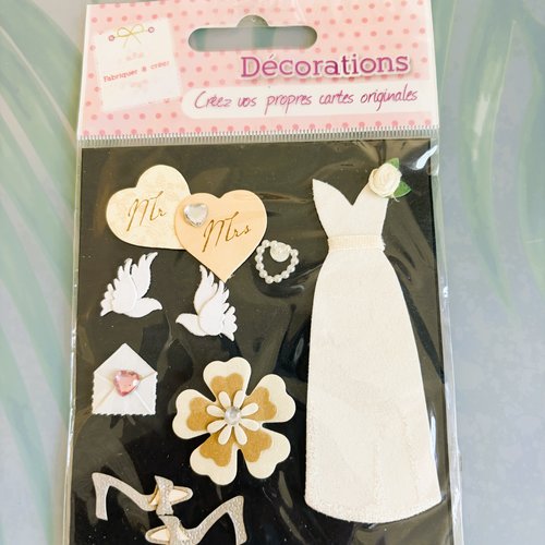 Stickers thème accessoires robe mariée