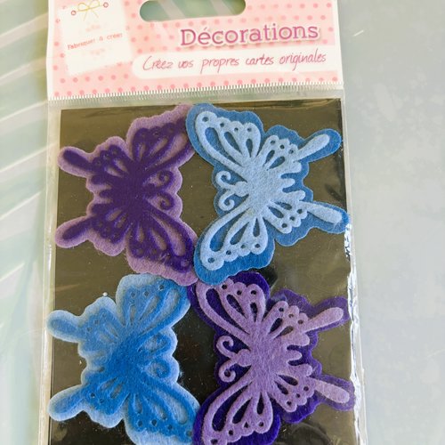 Stickers papillons bleues