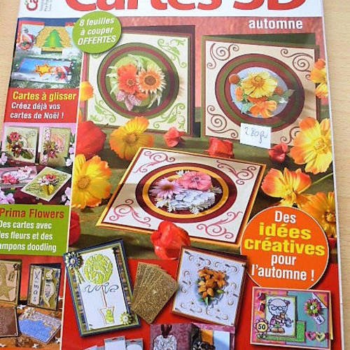 Livre créatif spécial cartes 3 d n° 20 pour créations décoration cartes spéciales én papier, souvenirs, anniversaires, fêtes, a