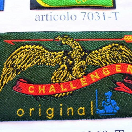 Applique challenger original, écusson 8 x 5 cm patch 7069 t pour création couture, customisation vêtement et accessoire