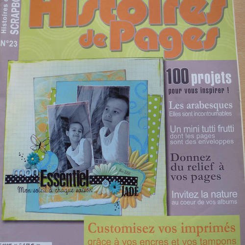 Livre scrapbooking collection histoires de pages n° 23 aide à la réalisation et mise en valeur de vos photos 