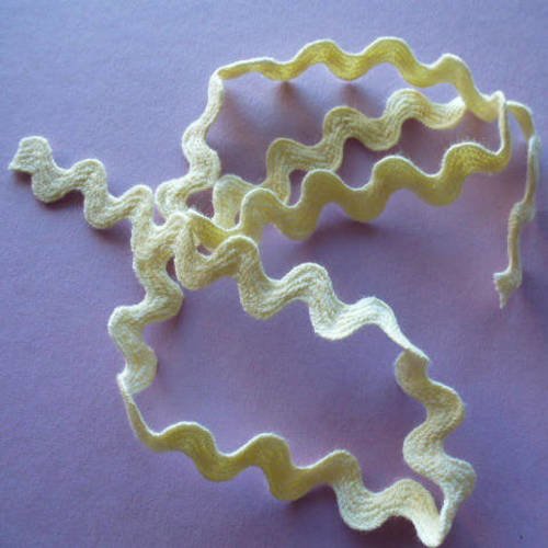 Croquet blanc écru paille pur coton vintage, coupons pour petites créations couture longueur 1.03 m + 0.60 m largeur 9 mm