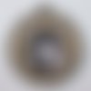 Boule de noël husky malamute brodée à suspendre décoration ornement sapin rétroviseur brode 8 cm