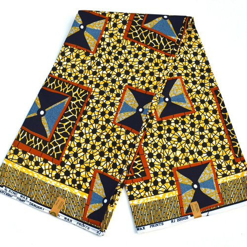 Tissu wax par 1/2 yard (45 cm) polycoton,  ankara wax, coupon wax, ankara fabric, pagne africain pour vos créations, motif géométrique