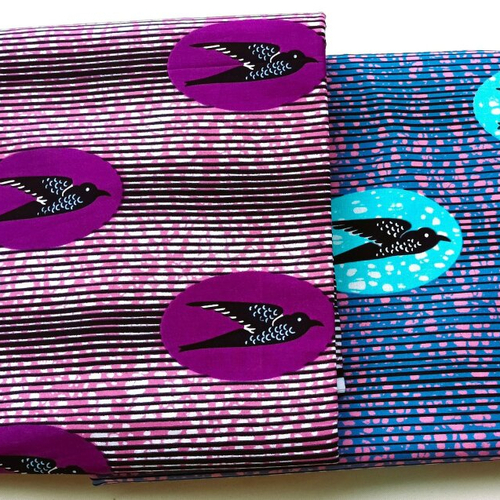 Coupon wax par 45 x 115 cm, tissu wax 100% coton, ankara wax, ankara fabric, wax fabric, pagne africain motif "hirondelle" différent color