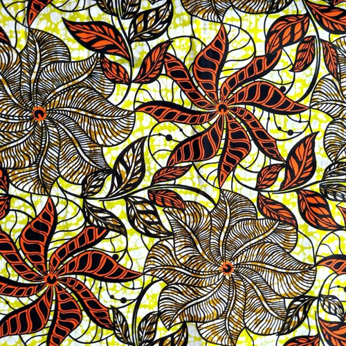 Tissu Wax Africain 100% Coton - 2 Yards (180x120cm) - Idéal Pour Vêtements & Accessoires - 4