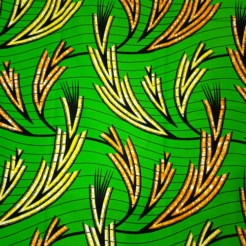 Coupon wax, tissu wax par 1/2 yard (45 cm), ankara wax 100% coton, ankara fabric, african print fabric, african wax, pagne africain vert
