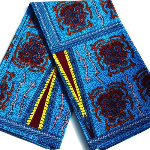 Coupon wax, tissu wax par 1 yard (90 cm), ankara wax 100% coton, ankara fabrics, african wax, pagne africain, couleur bleu