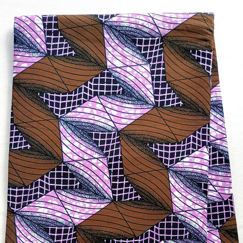 Coupon tissu wax 100% coton, tissu africain 45x116 cm, ankara wax, ankara fabric,  african print fabric, pagne africain graphique rose