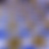 Coupon wax 100% coton, tissu wax 45 x 116 cm, ankara wax, ankara fabric, wax fabrics, pagne africain bleu et or, fond blanc