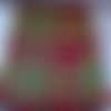 Coupon wax, tissu wax africain, ankara wax 100% coton, ankara fabric, tissu wax 1/2 yard (45 cm), pagne : motif "graphique" rouge et or