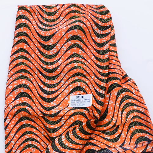 Satin wax vendu par 90 cm/1 yard, silk wax et sa mousseline pour vos vêtements/idée cadeaux/motif graphique