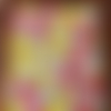 Coupon wax polycoton, tissu wax par 45 x116 cm, ankara wax, ankara fabric, wax fabrics, pagne africain: fleur de mariage jaune et rouge