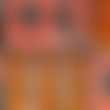 Coupon wax polycoton, tissu wax, ankara fabric, african print, tissu wax par 1/2 yard (45 cm) polycoton, couleur orange