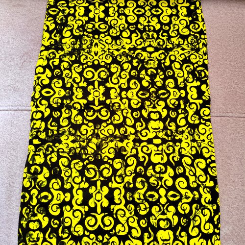 Coupon wax par 30x116 cm, tissu africain 100% coton, tissu wax, ankara wax, ankara fabric, wax fabrics, pagne africain marron et jaune