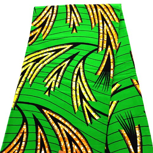 Coupon wax, tissu wax 6 yards, ankara wax 100% coton, ankara fabric, african print fabric, african wax, pagne africain vert