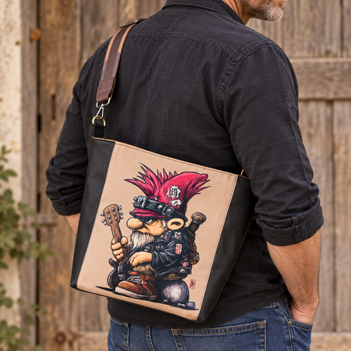 Un sac fait main au caractère rock, à porter au quotidien