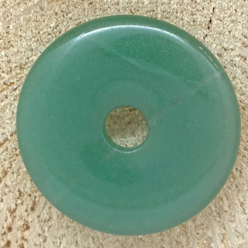 1 donut d'aventurine foncée en pierre naturelle diamètre 40 mm trou 14 mm