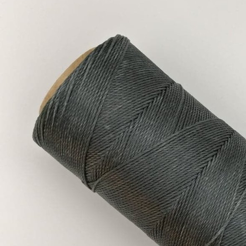 10 mètres fil macramé ciré linhasita  - polyester 0,8 mm d'épaisseur.  pour macramé, bijoux. anthracite réf 209