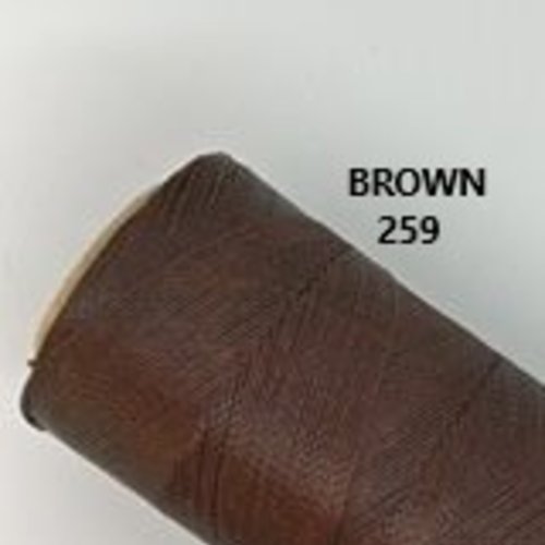 10 mètres ou + de  fil macramé ciré linhasita - polyester 0,5 mm d'épaisseur pour macramé, bijoux. brown réf 259