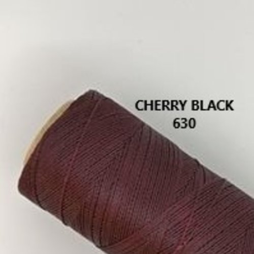 10 mètres ou + de  fil macramé ciré linhasita - polyester 0,5 mm d'épaisseur pour macramé, bijoux. cherry black réf 630