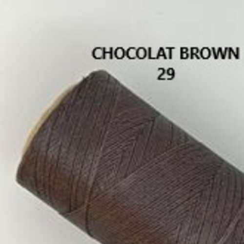 10 mètres ou + de  fil macramé ciré linhasita - polyester 0,5 mm d'épaisseur pour macramé, bijoux. chocolat brown réf 29