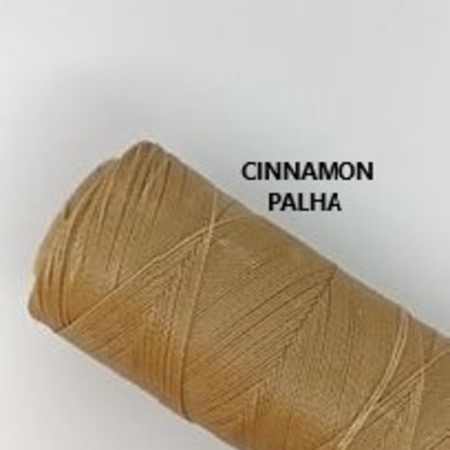 10 mètres ou + de  fil macramé ciré linhasita - polyester 0,5 mm d'épaisseur pour macramé, bijoux. cinnamon réf palha