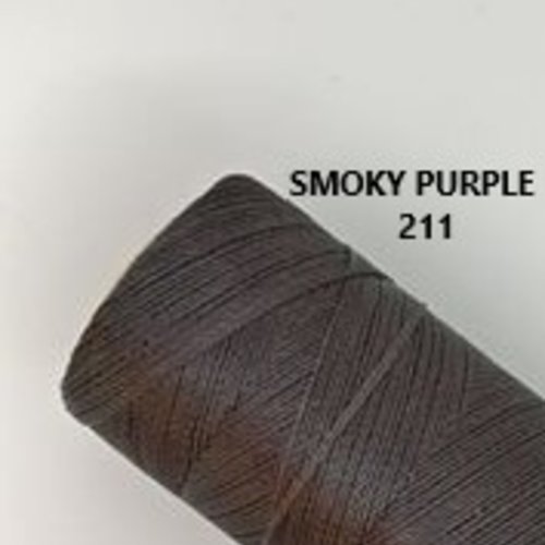 10 mètres ou + de  fil macramé ciré linhasita - polyester 0,5 mm d'épaisseur pour macramé, bijoux. smoky purple réf 211