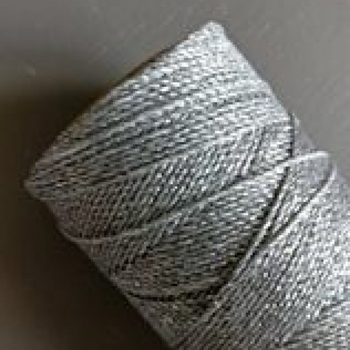 10 mètres fil macramé ciré linhasita - polyester 1 mm d'épaisseur.  pour macramé, bijoux. argenté