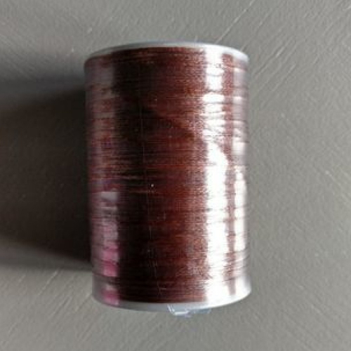 Bobine de fil plat ciré galaces - 90 mètres - polyester  0,8 mm d'épaisseur ref s020.  pour macramé, bijoux.