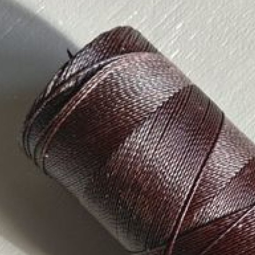 10 mètres fil macramé ciré linhasita -polyester 0.8 mm d'épaisseur.  pour macramé, bijoux.  ebène réf 555