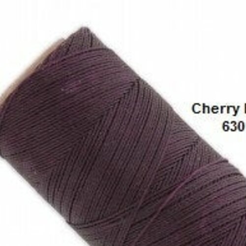 10 mètres fil macramé ciré linhasita  - polyester 0,8 mm d'épaisseur.  pour macramé, bijoux. cherry black réf 630