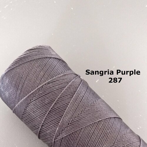 10 mètres fil macramé ciré linhasita  - polyester 0,8 mm d'épaisseur.  pour macramé, bijoux. sangria purple réf 287